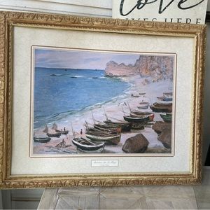 Boats and beach painting decor
